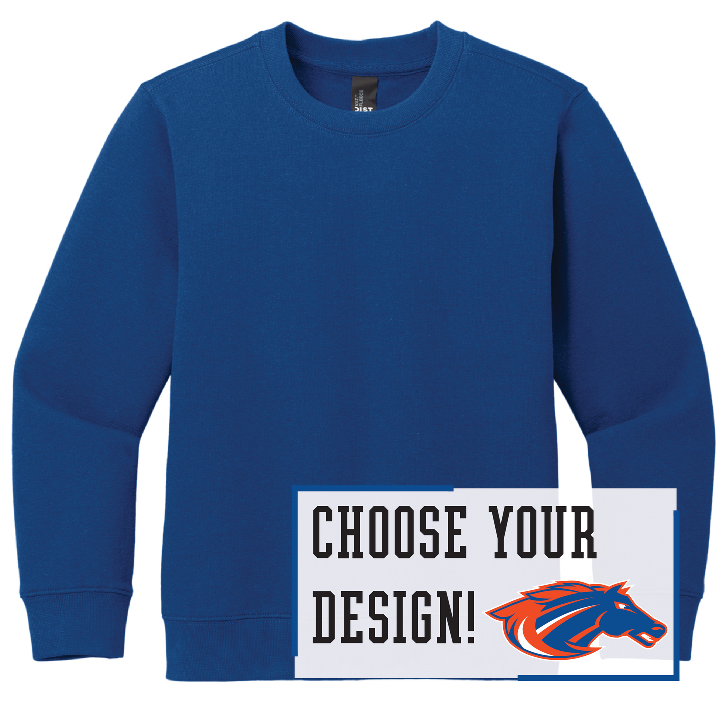 Mustangs District® Youth V.I.T.™ Fleece Crew (DT6104Y)