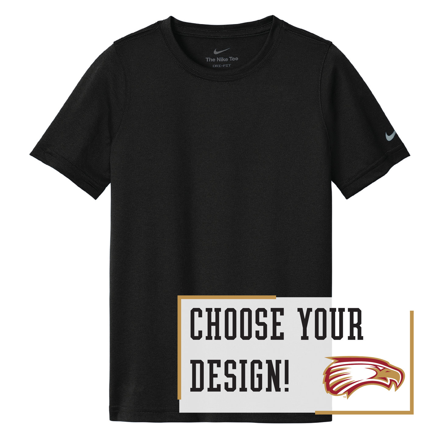 Eagles Black Youth Swoosh Sleeve rLegend Tee (NKDX8787)