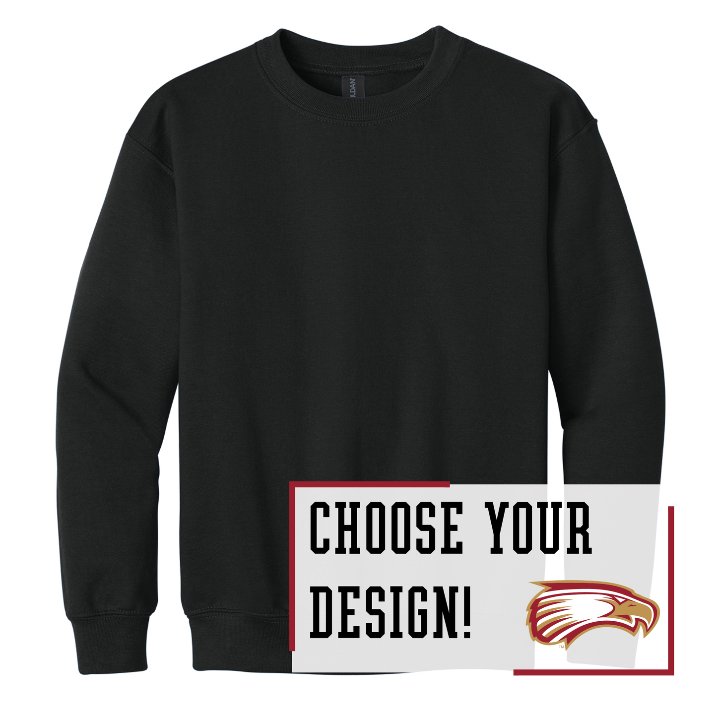 Eagles Gildan® Youth Heavy Blend™ Crewneck Sweatshirt (18000B)