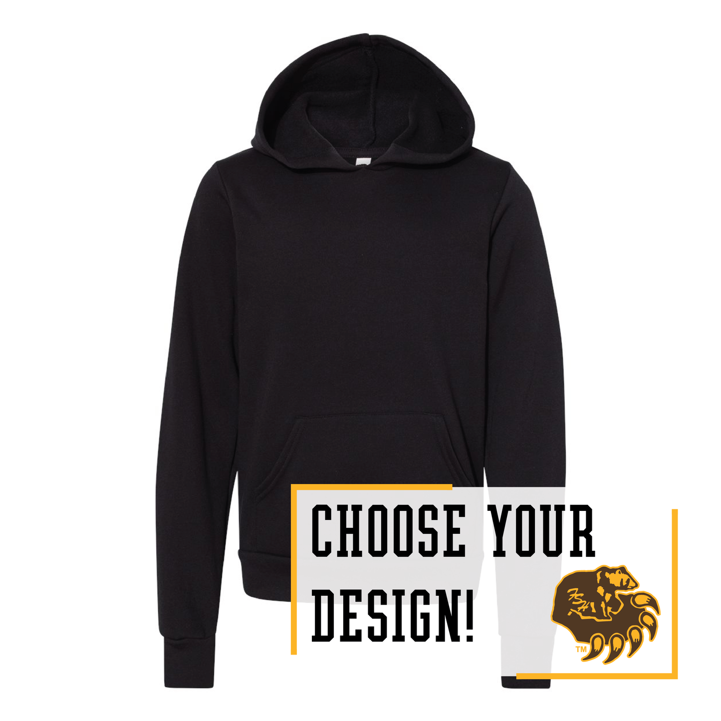 Bruins BELLA+CANVAS® Youth Sponge Fleece Hoodie (3719Y)