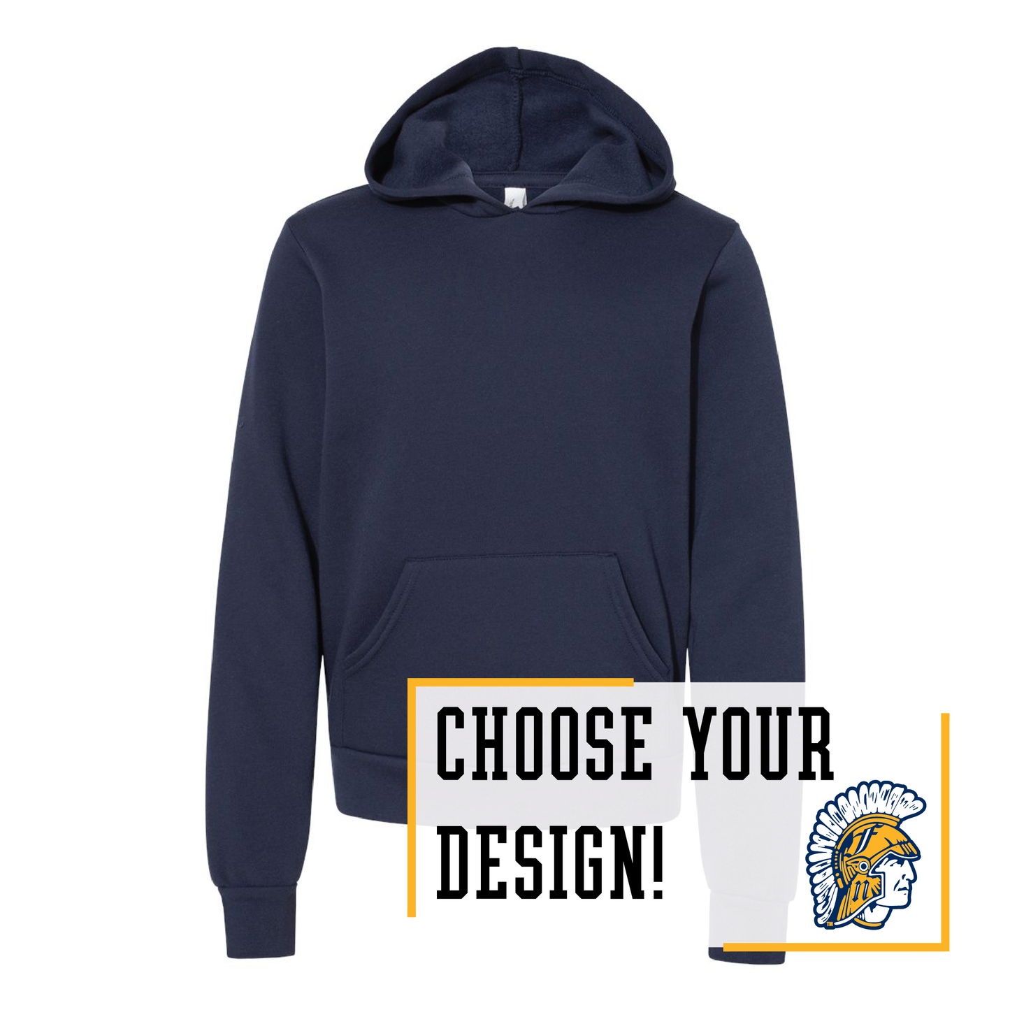 Spartans BELLA+CANVAS® Youth Sponge Fleece Hoodie (BC3719Y)