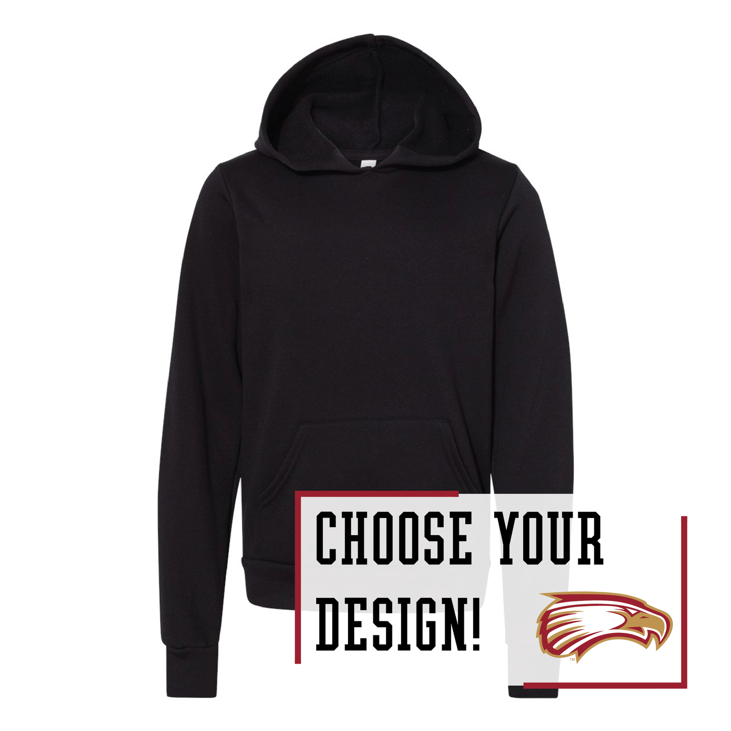 Eagles BELLA+CANVAS® Youth Sponge Fleece Hoodie (3719Y)