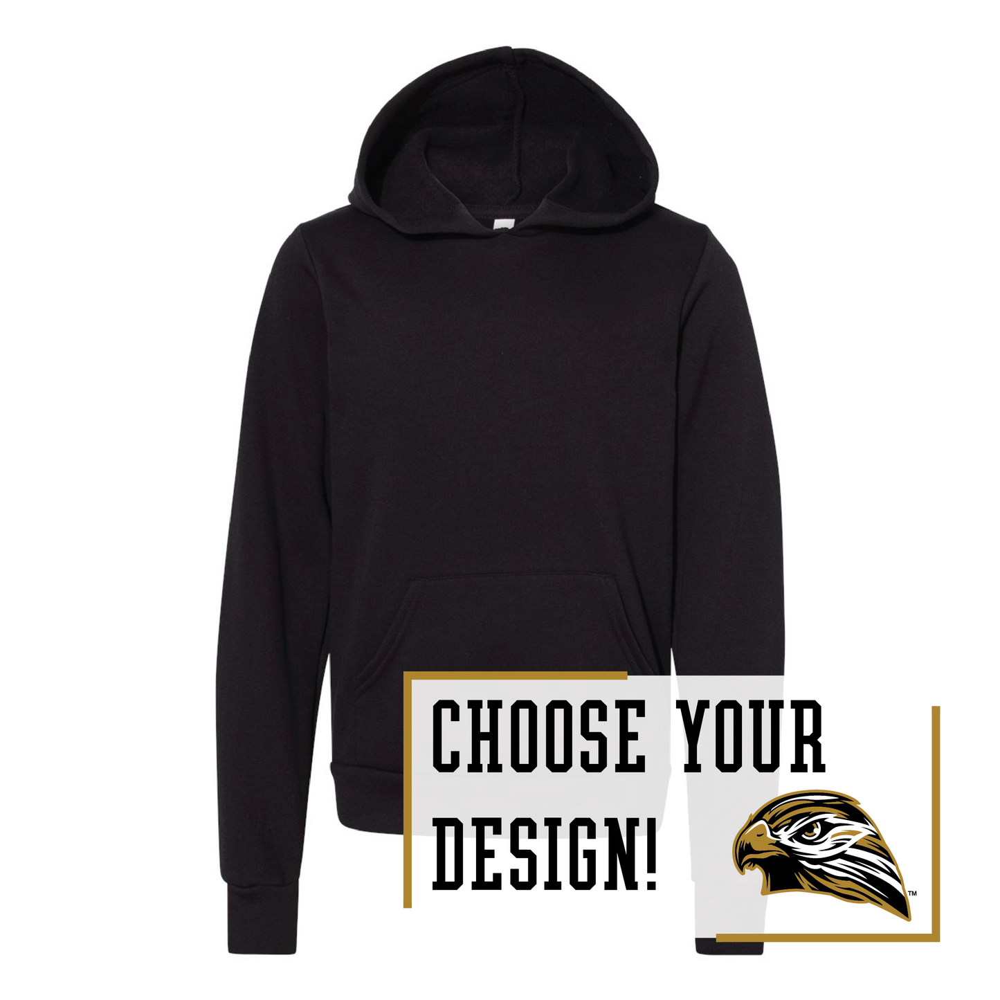 Hawks BELLA+CANVAS® Youth Sponge Fleece Hoodie (3719Y)