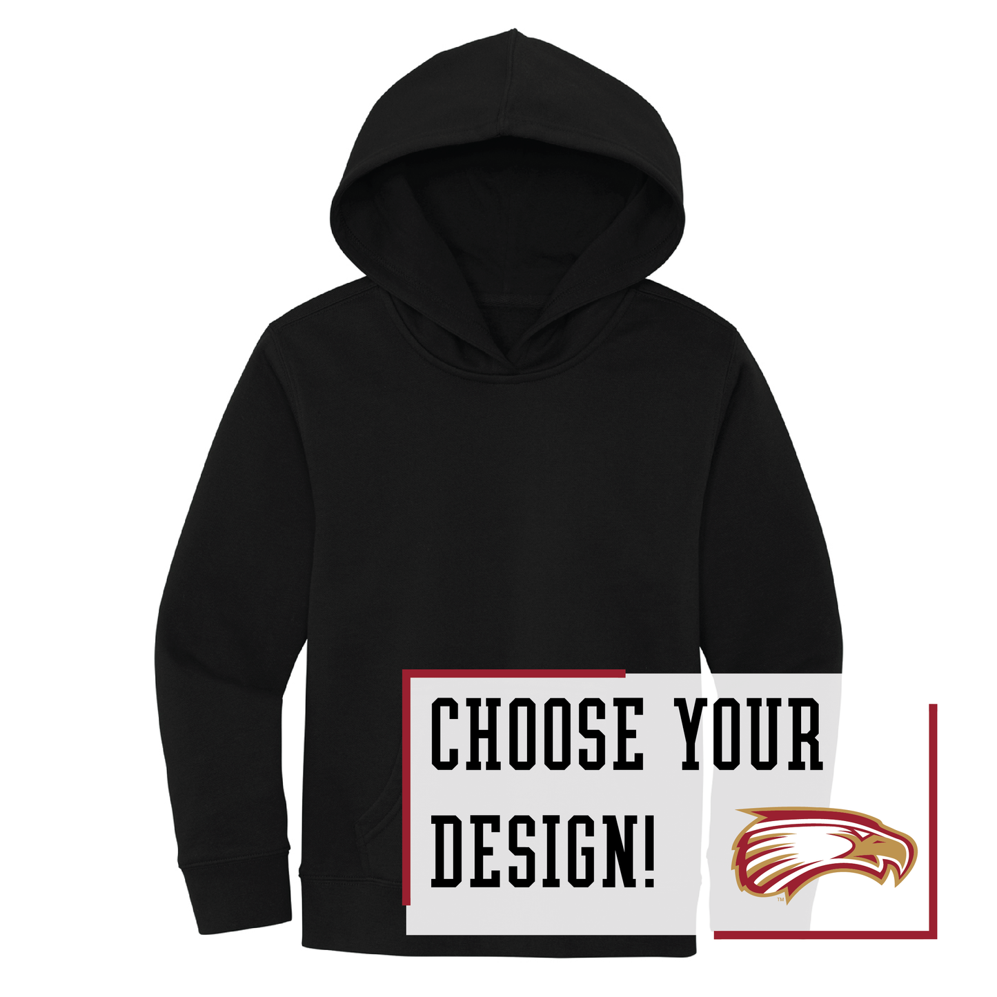 Eagles Black District® Youth V.I.T.™ Fleece Hoodie (DT6100Y)