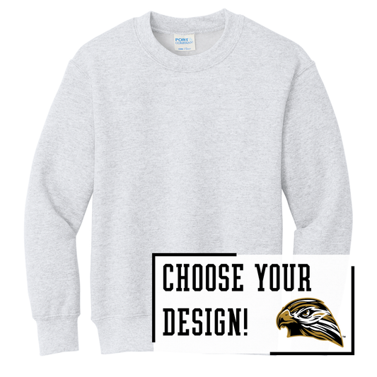 Hawks Port & Co™ Youth Core Fleece Crewneck Sweatshirt (PC78Y)
